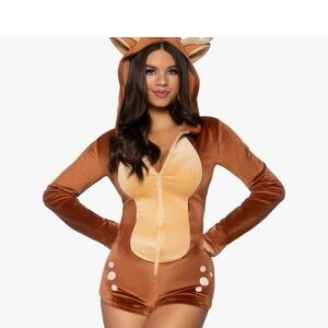 Leg Avenue Brown Reindeer Hooded Romper